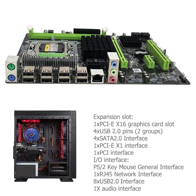  X58 Pro Lga 1366 Socket Desktop Motherboard With Ddr3 For E5502 L5506 W3503 Ec3539 Lc3528 2Xddr3 Di