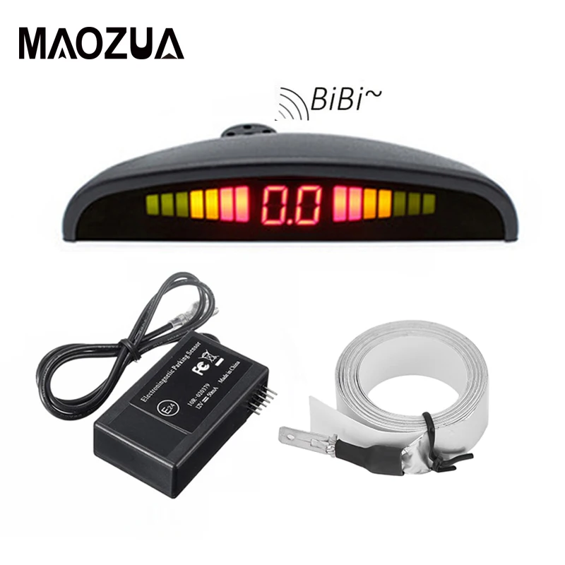 Maozua Parking Assistance Car Parking Sensor Electromagnetic Auto Reversing Radar Car Parking Radar Sensor With Led Buzzer