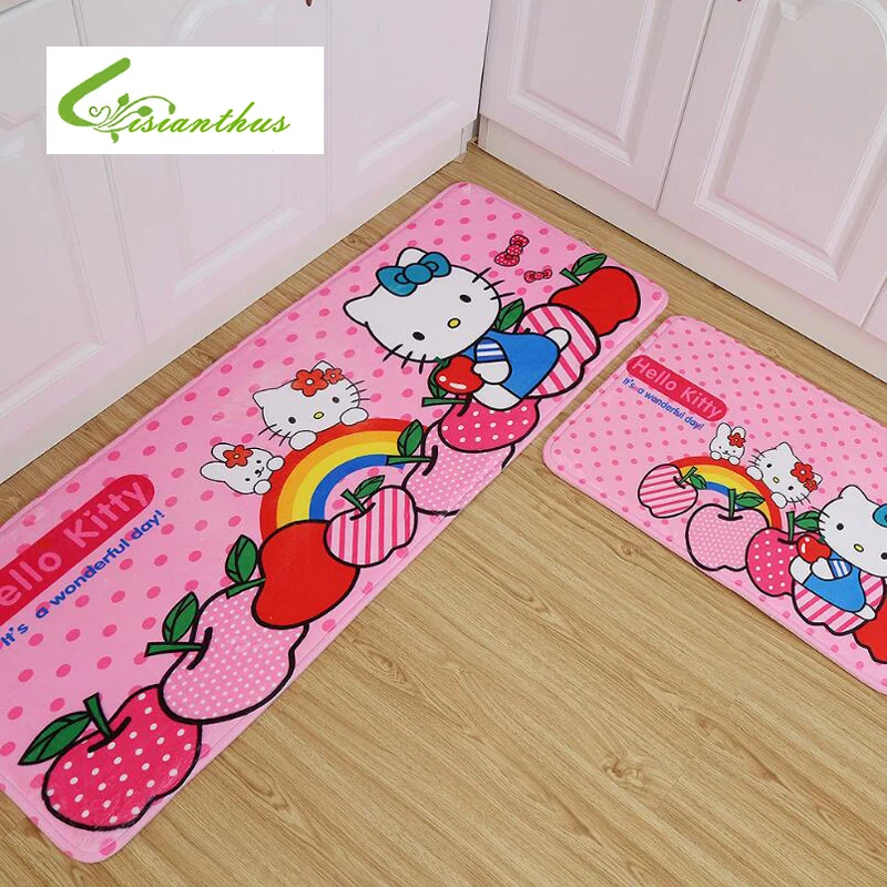 

Welcome Doormat Hello Kitty 45*120cm Living Room Bathroom Carpet Floor Mats Kitchen Rugs and Carpets Soft Absorbent Bath Mat