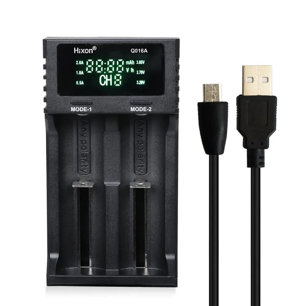2 Solts Smart LCD зарядное устройство для li ion/IMR/LiFePO4 26650 18650 17500 16340 (CR123A) и Ni MH/Cd AA AAA A SC C