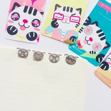1 шт. Kawaii Маленькая кошка металлическая мини-закладка пометка страницы школьные офисные канцелярские принадлежности для студентов