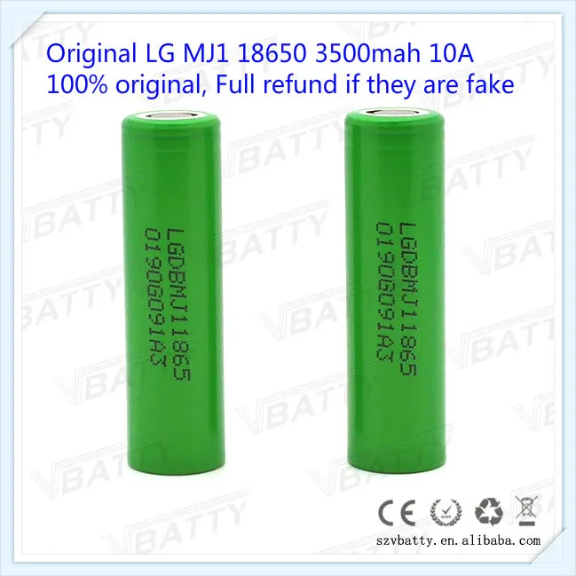 Для LG MJ1 18650 3500mah 10A 3,7 V перезаряжаемый литий-ионный аккумулятор с плоским верхом(1 шт