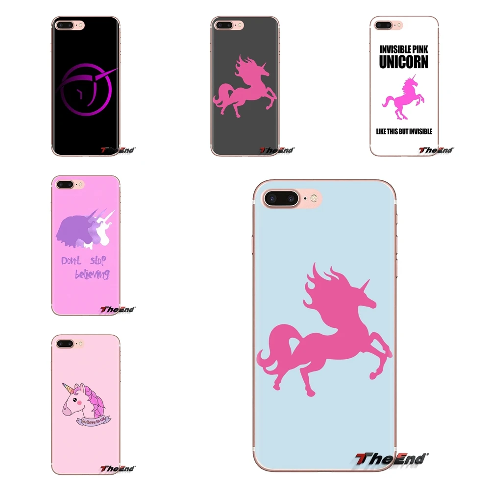 Pink Invisible Unicorn Art Transparent Soft Cover For Samsung Galaxy S3 S4 S5 Mini S6 S7 Edge S8 S9 S10 Plus Note 3 4 5 8 9 |