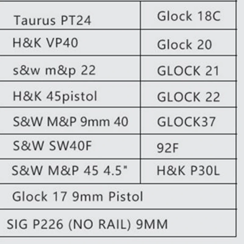 Универсальный Пояс Пистолет Кобура Подходит Glock 17 18C 21 22 27 37/HK VP40 45/Телец PT24/92F