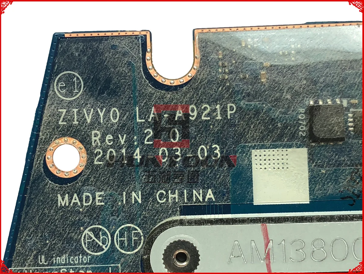 FRU:90005930 FOR Lenovo Yoga 2 13 Laptop Motherboard ZIVY0 LA-A921P SR170 I5-4200U 8GB RAMs Fully Tested High quality