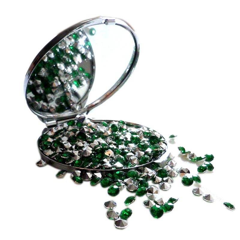 Свадебные украшения 1000 шт 4,5 мм поделки алмазные конфетти-Разбрасыватели конфетти для стола прозрачные кристаллы центральный события вечерние праздничные принадлежности - Цвет: silver green