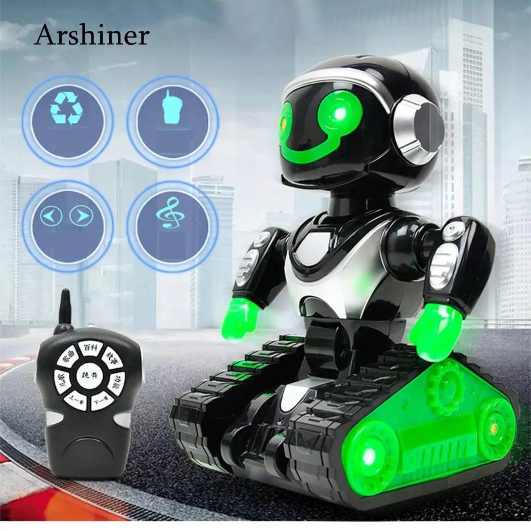 

T5 Cute RC Robot Dance voice Electronic music intelligent remote control Action figure Toy for Children Kids