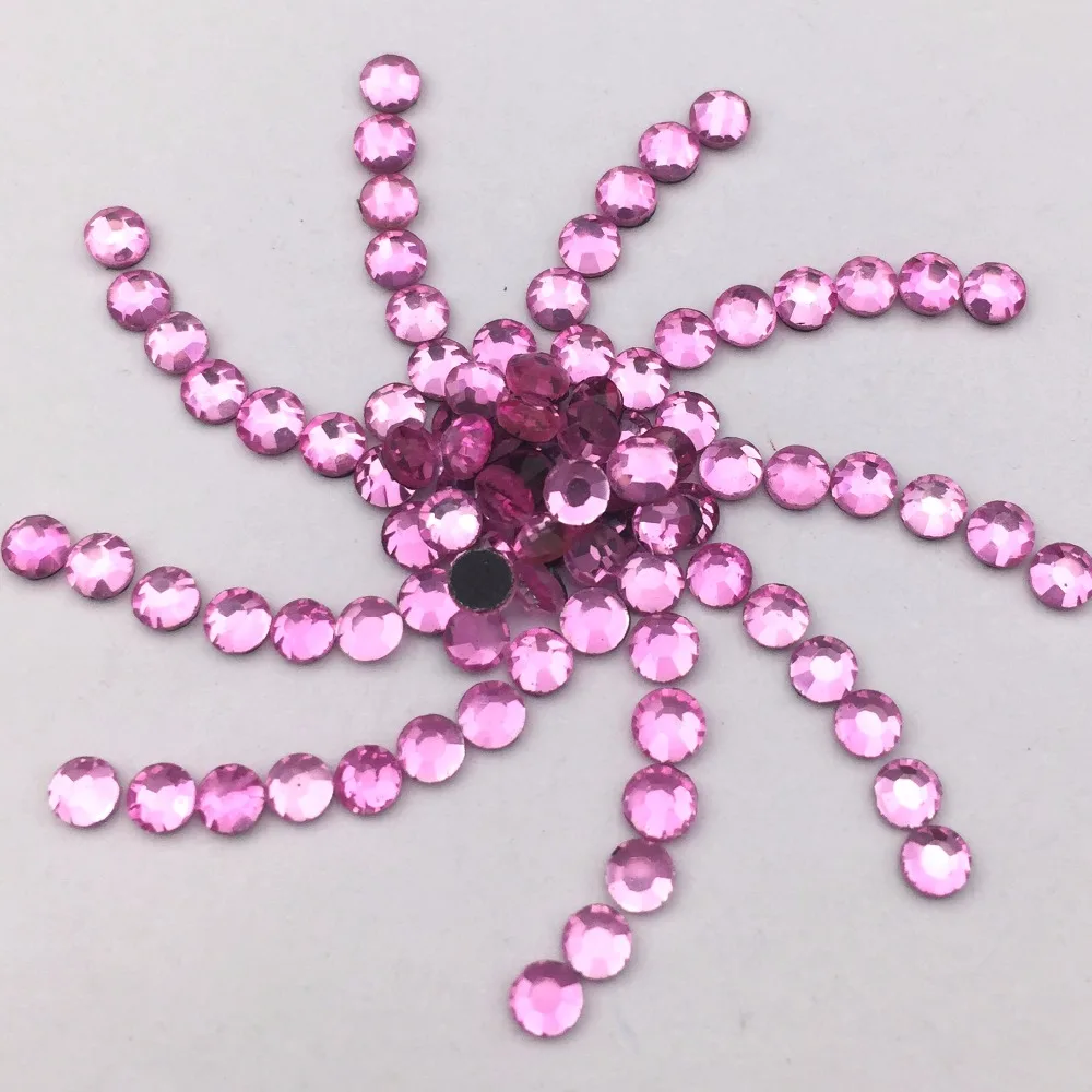 

2017 new SS10 DMC pink Rhinestones,1440pcs/lot Flat Back Hotfix Glitter Nail Stones,DIY 3d Nail Phones Decorations Supplies