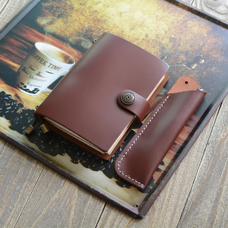 

junetree Genuine leather notebook travelers journal agenda handmade planner notebooks vintage diary