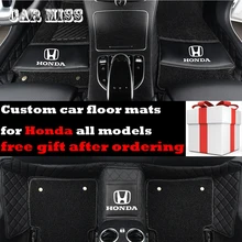 Пользовательские двухслойные автомобильные коврики с логотипом для honda crv civic fit jazz accord odyssey CIIMO Spirior city crz urv GIENIA все модели