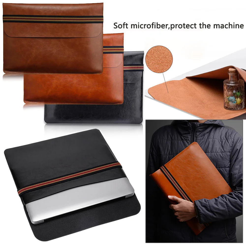 Универсальный чехол из искусственной кожи для MacBook Air Pro retina 11 13 дюймов, сумка для ноутбука, чехол для ноутбука, сумка для переноски для Macbook air, чехол