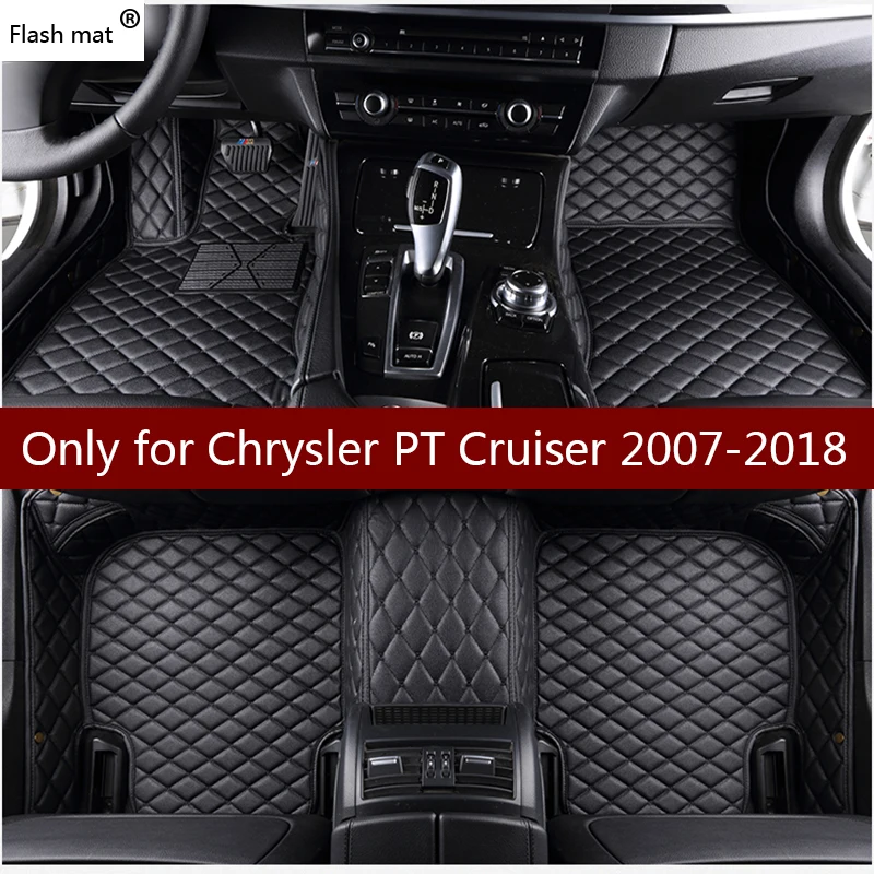

Flash mat leather car floor mats for Chrysler PT Cruiser 2007-2015 2016 2017 2018 Custom foot Pads automobile carpet car covers