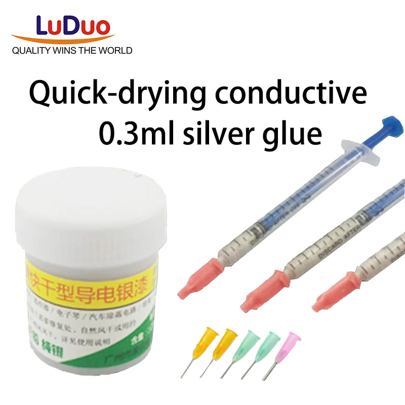 30PCLOT 0.3ml Silver Conductive Paint Glue Paste Adhesive printing of