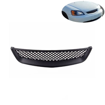 

For 01-03 Honda Civic 2Door/4Door EM/ES Black ABS Type-R Style Grille Cover Guard