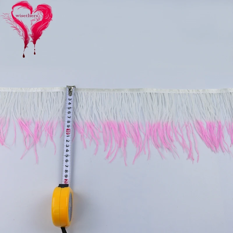 1 white and pink ostrich trims 6