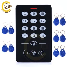 Автономный контроллер доступа с 10 шт. EM брелоки RFID клавиатура управления доступом цифровая панель считыватель карт для системы дверного замка