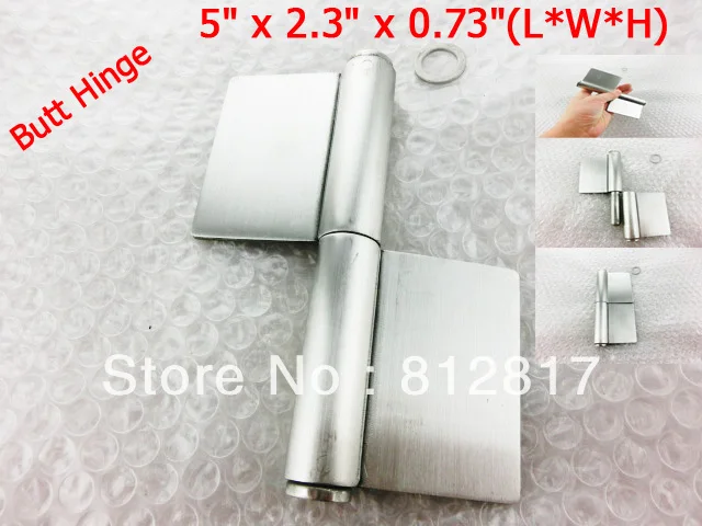 

5" Metal Rotation Door Soldering Butt Hinge Silver Tone