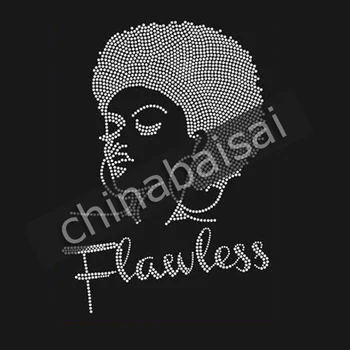 

Africa lady Iron on Hot Fix Rhinestone Transfer Motif Designs