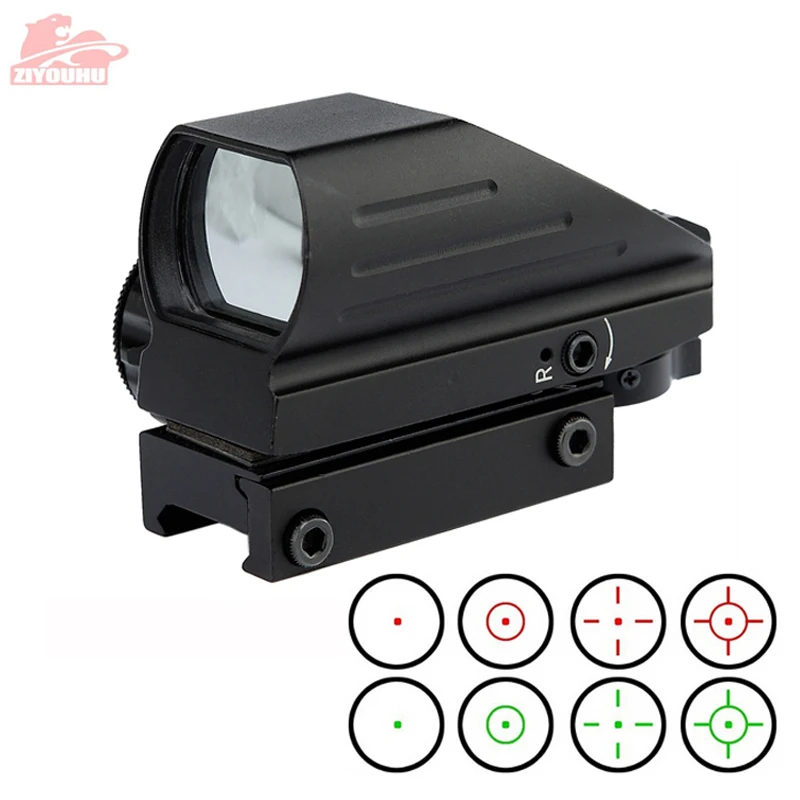 

Holographic Red/Green Dot Sight Scope 4 Reticle Reflex Sighting Hunt Optics Tactical Airsoft Riflescope 20mm Rail Mount on Rifle