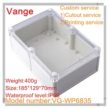 2 шт./лот пресс-форм коммутационная коробка 185*129*70 мм IP68 водонепроницаемые АБС-пластик распределительная коробка пластиковый корпус для датчика PCB продукта