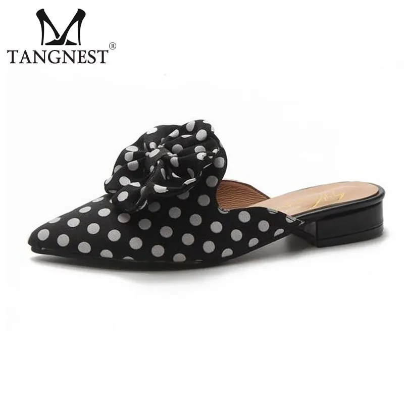 ladies polka dot slippers