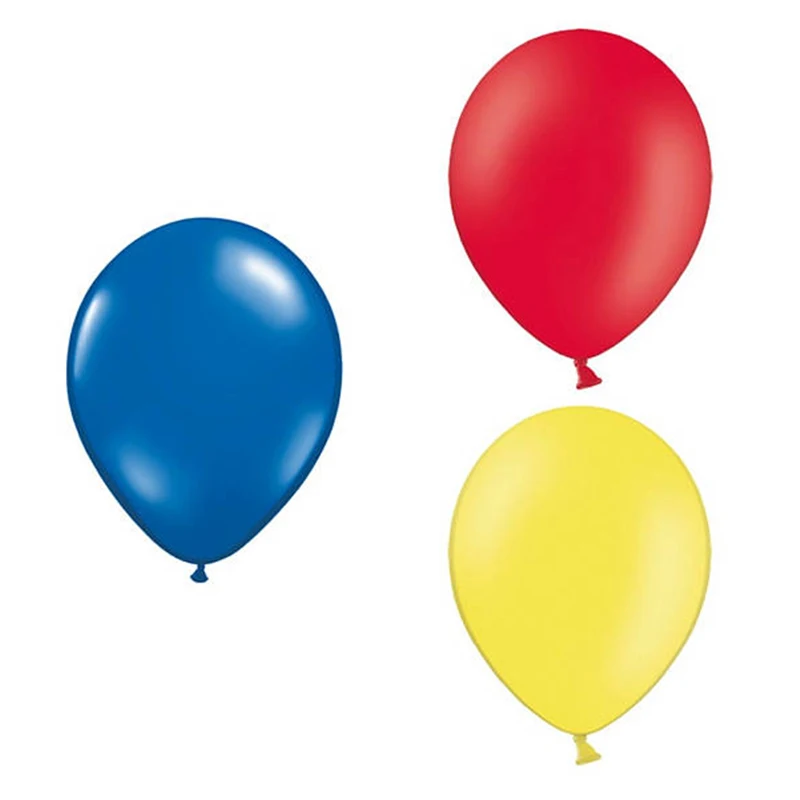 

30pcs/lot 10" latex Balloons hero Themed Party Decors Blue Yellow White Red Balloons for Baby Shower First Birthday Decors