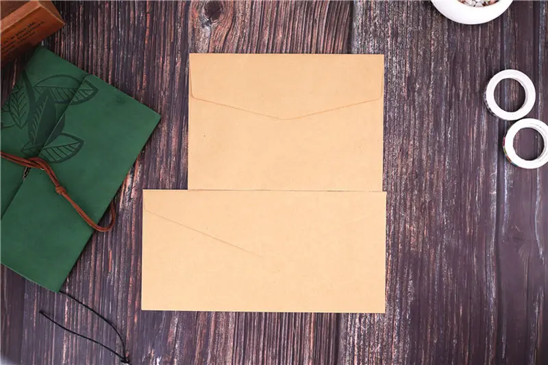 DELVTCH 10 шт./sett черный, белый цвет Ремесло бумажные конверты Винтаж Ретро стиль конверт для офиса школы карты Скрапбукинг подарок