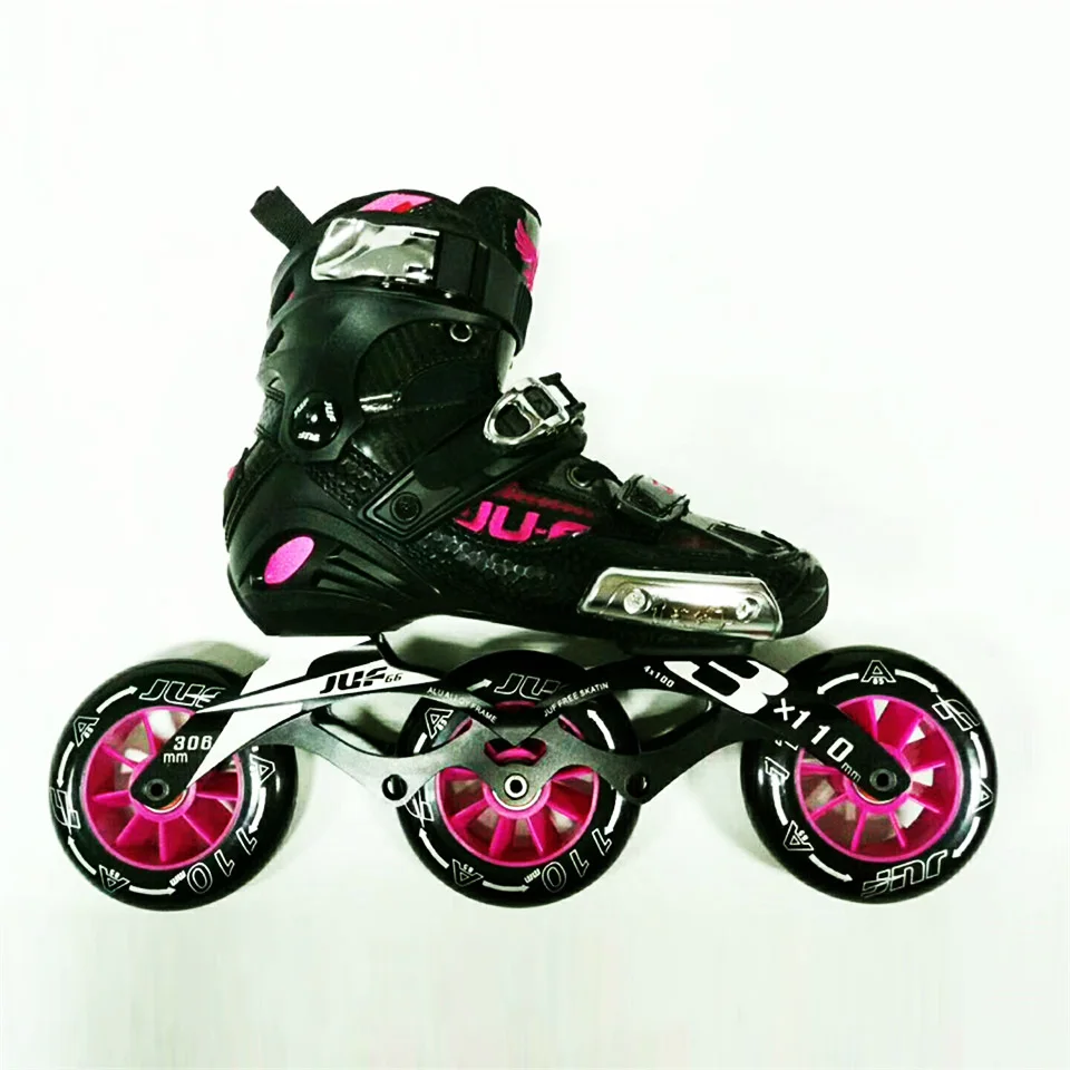 الحرب الذئب سرعة الزلاجات شبه solft عالية الكاحل الأسطوانة حذاء مضمنة Patines 3*110/4*100 مللي متر الهيكل ل الشارع سباق شحن التزلج F072