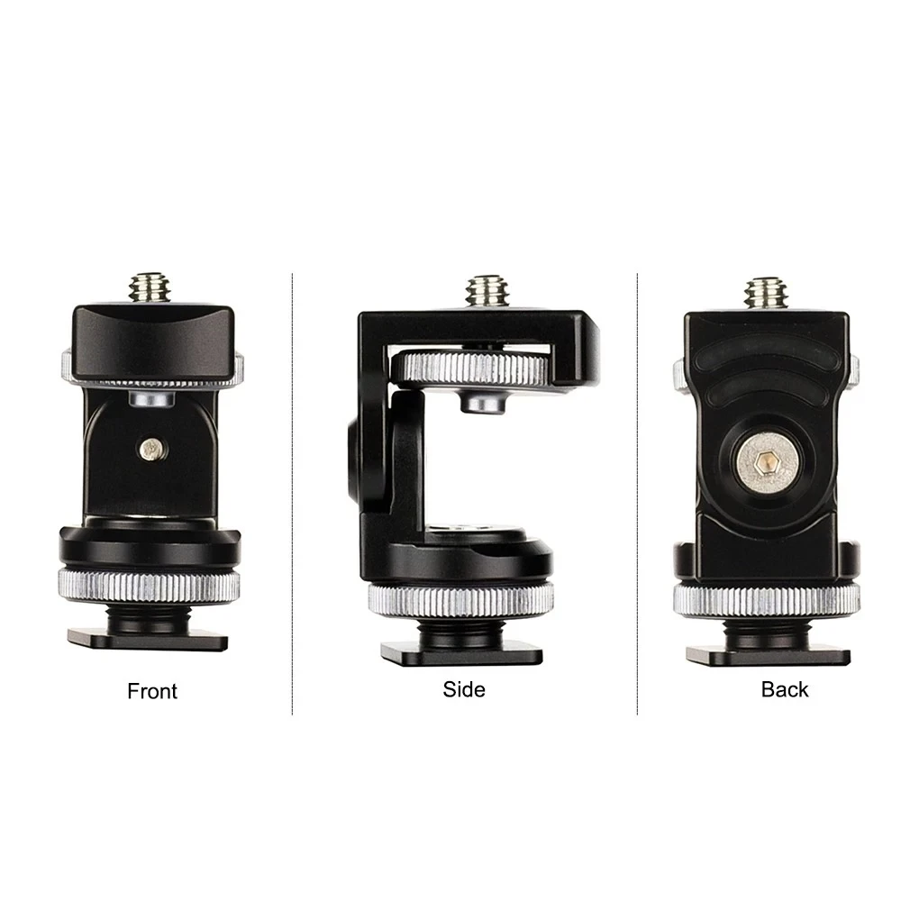 Adjustable Camera Monitor Holder Mount Arm with Hot Shoe Adapter 176 Degree Upper Rotation 360 Degree