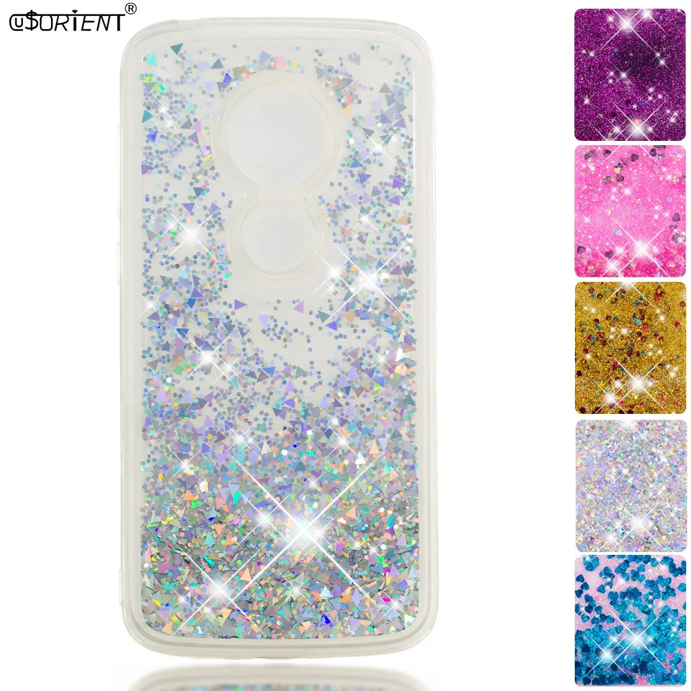 

Phone Case For Motorola Moto E5 Play Bling Glitter Dynamic Liquid Quicksand Back Cover XT1944-6/-5/-4/-3/-2 Fitted Cases Funda