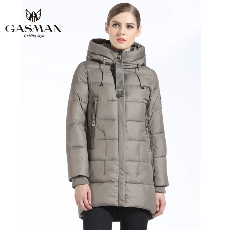 GASMAN 2018 Brand Women Down Jackets And Coats Medium Length New Winter Collection Warm Female Thick Parka Hooded Overcoats