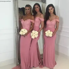 Недорогое платье подружки невесты с юбкой-годе арабский розовый летний деревенский сад Формальные пригласительные на свадьбу платье подружки невесты большого размера