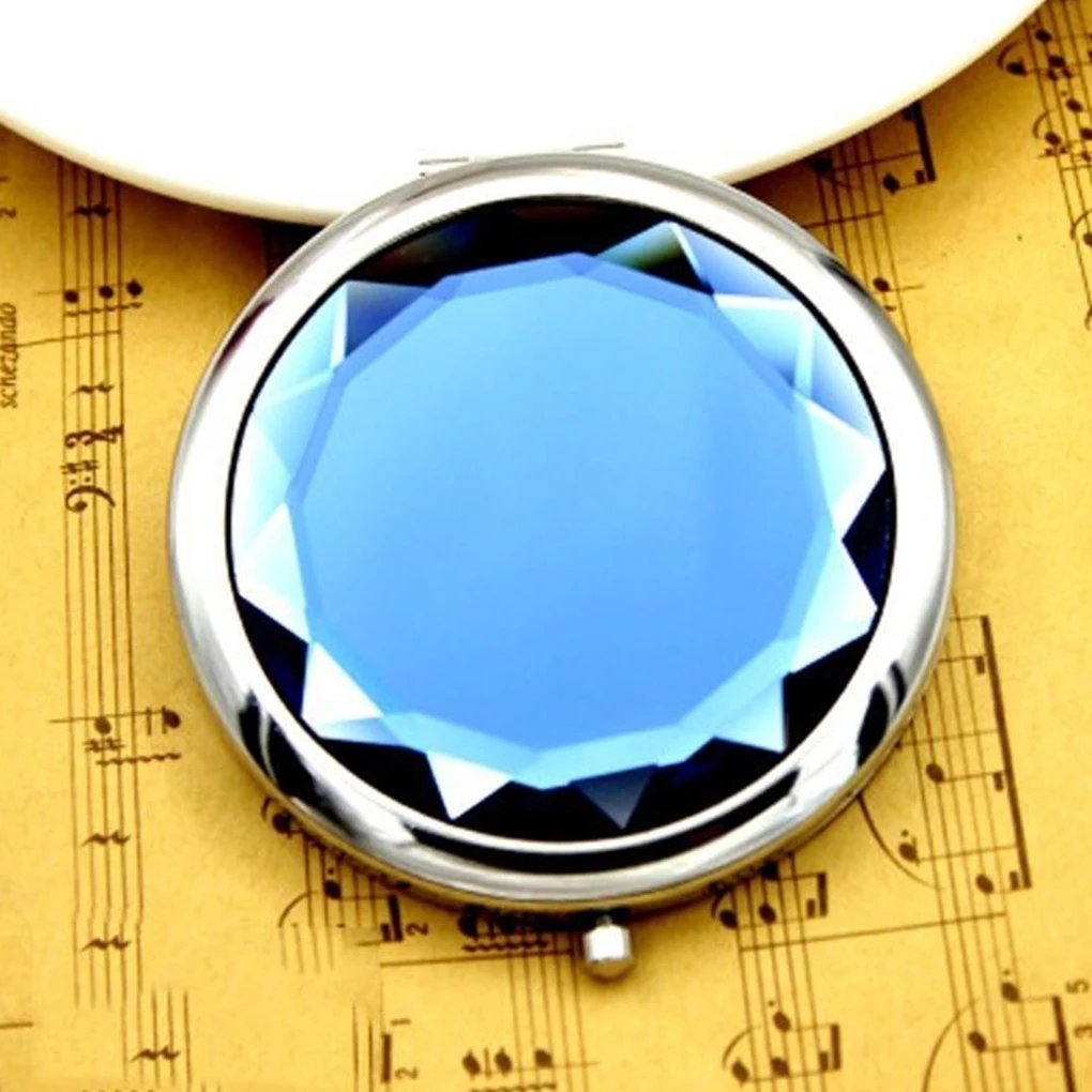 Blue ZOONew женский кристалл для девушки мини красота карманное зеркало макияж портативный компактный круглый складной зеркало