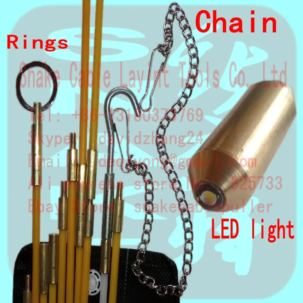 Electric Reel Wire Cable Running Rod Duct Rodder Fishtape Puller used for Telecom, Wall and Floor Conduit 6mm 130M-in Hand Tool Sets from Tools on ...