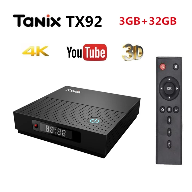 Tanix TX92 ТВ Box Amlogic S912 3g Оперативная память DDR3 + 32G Встроенная Восьмиядерный Процессор