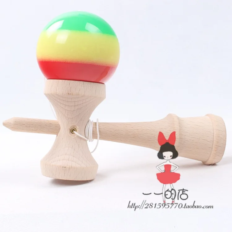 Kendama 100 шт растаманский мяч три цвета шар с полной цветная ручка