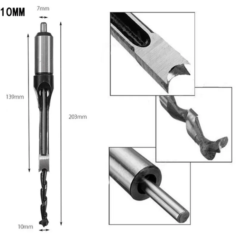 Высокое качество, 1 шт., 10 мм/16 мм, квадратное отверстие, долото, долото, долбежное отверстие, сверла, DIY Деревообрабатывающие инструменты