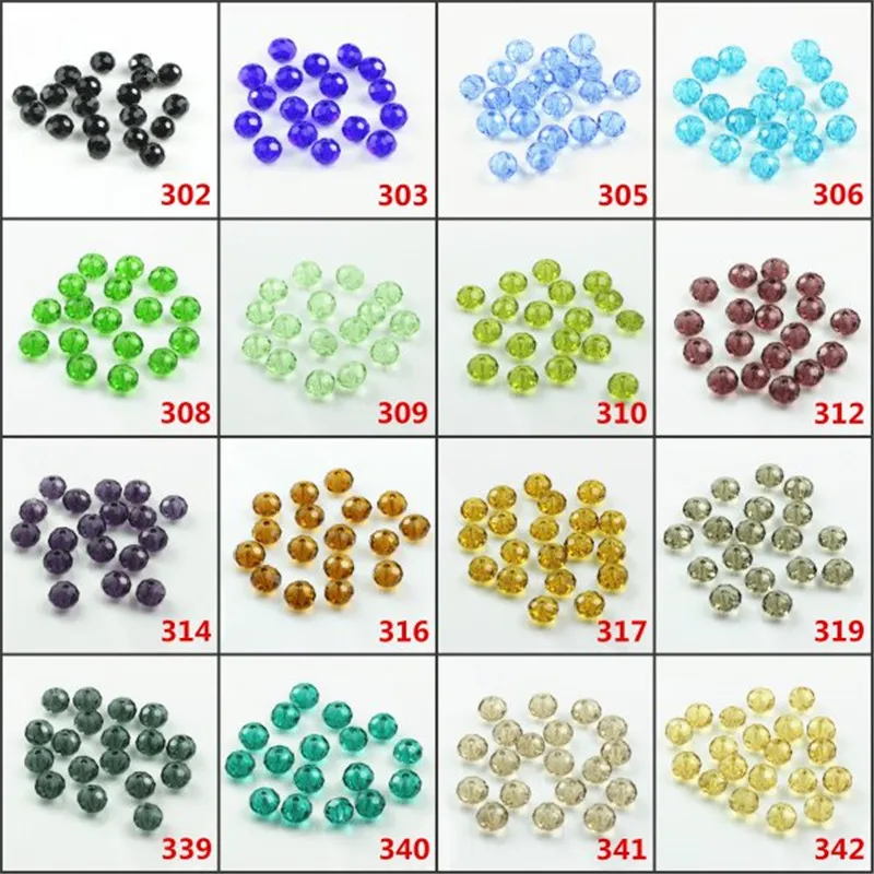 Массивные бусины, круглые стеклянные бусины, 2, 3, 4, 6, 8, 10, 12 мм, чешское колесо, круглые бусины, 48 граненые бусины для лампворк, кристаллы