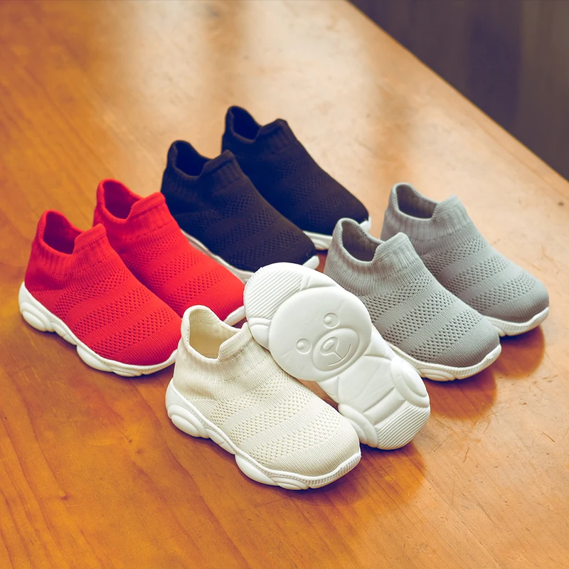Lsysag 100% القطن الاطفال الجوارب أحذية الفتيان الفتيات الأطفال أحذية رياضية الأحذية المدربين Chaussure الشقي صغيرة القدم
