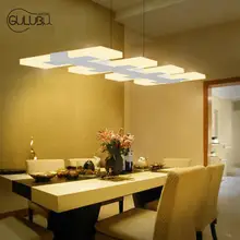 6/8 luces de la Cocina llevó la Iluminación de la Lámpara Rectangular de Acrílico Comedor Lámpara casera Del Led lighting Bar Pendientes