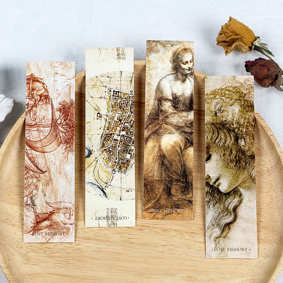 

4 set/Lot The Lost memory bookmarks for books Vintage Wood box book mark gift Stationery School supplies marcador de livro F929