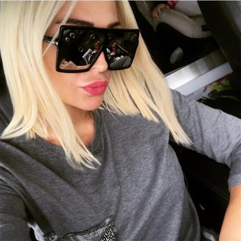 YOOSKE Oversized Sunglasses for Women Men Luxury Brand Designer Vintage Sun Glasses Female Male Big Frame Black Eyewear YOOSKE Oversized Sunglasses for Women Men Luxury Brand Designer Vintage Sun Glasses Female Male Big Frame Black Eyewear