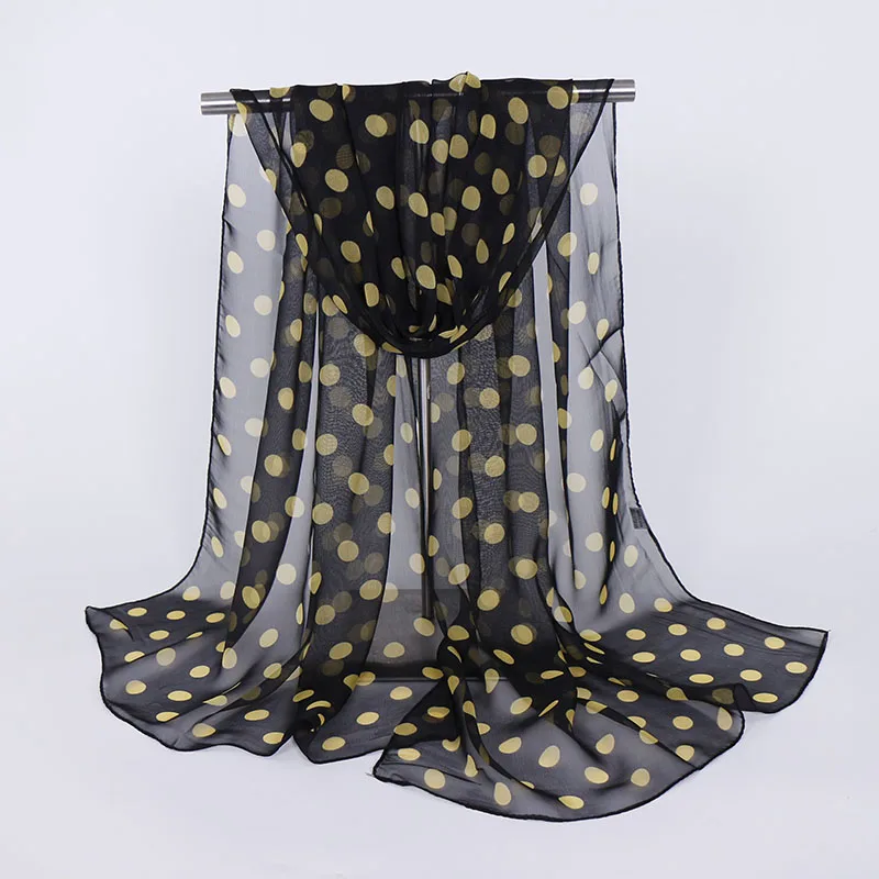 

New Women's Dot Printed Summer Wind Chiffon Light Thin Chiffon Scarf 1047