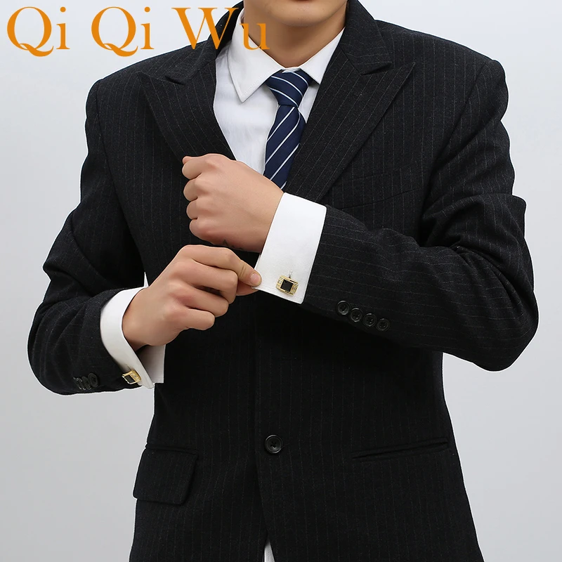Crystal Cufflinks Suit Shirt 