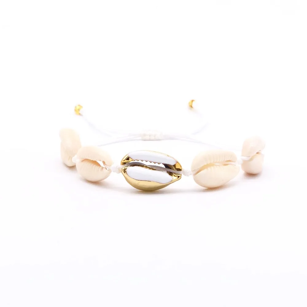 

Go2boho Puka Shell Pulseras Colorful Bracelet Gold Plate Natural Shell Bracelets Bohemia 2019 Women Summer Jewelry Fashion Insta