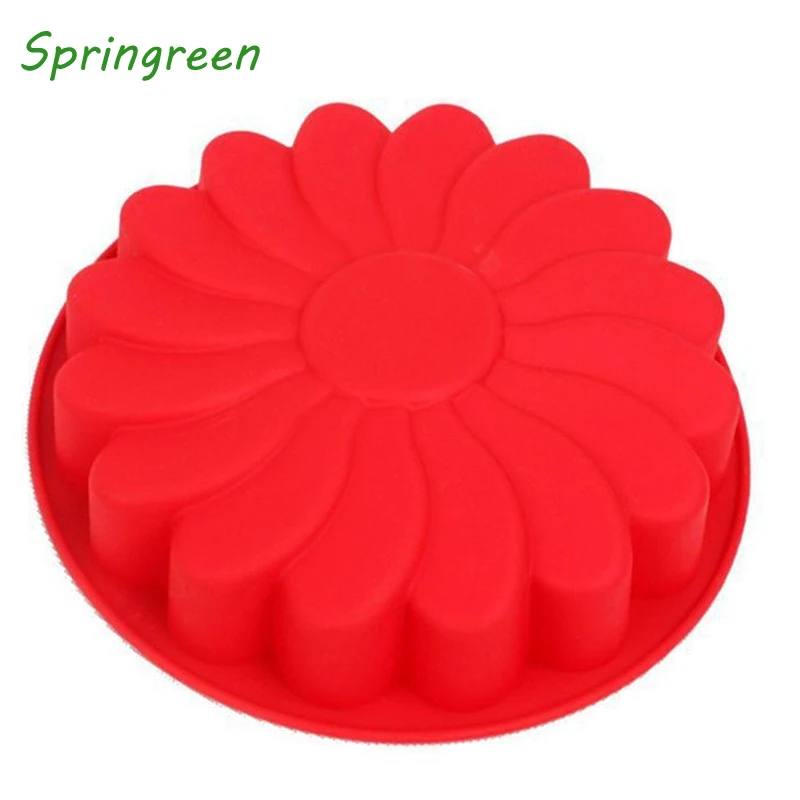 

Springreen Round Sunflower Silicone Birthday Cake Baking Pans Handmade Bread Loaf Pizza Toast Tray Silicone Cake Molds