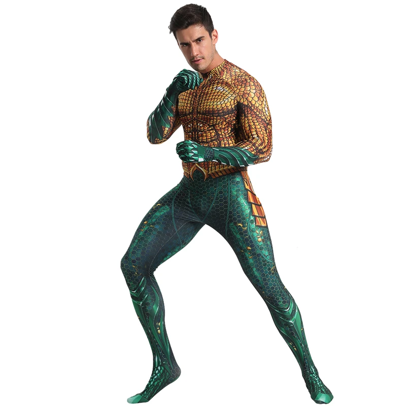 Роскошный костюм аквамена косплей для мужчин костюм супергероя взрослый костюм на Хэллоуин для взрослых