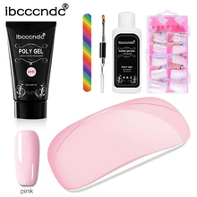 USB лампа для ногтей поли гель накладные ногти жидкий двойной конец ногтей толкатель набор maquiagem Профессиональный полный Бестселлер продукты
