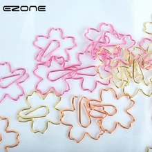 EZONE 5 шт./компл. творческий металл канцелярские цветок форма закладки клип Обложка для ежедневника клип DIY аксессуары канцелярские подарок 3 цвета