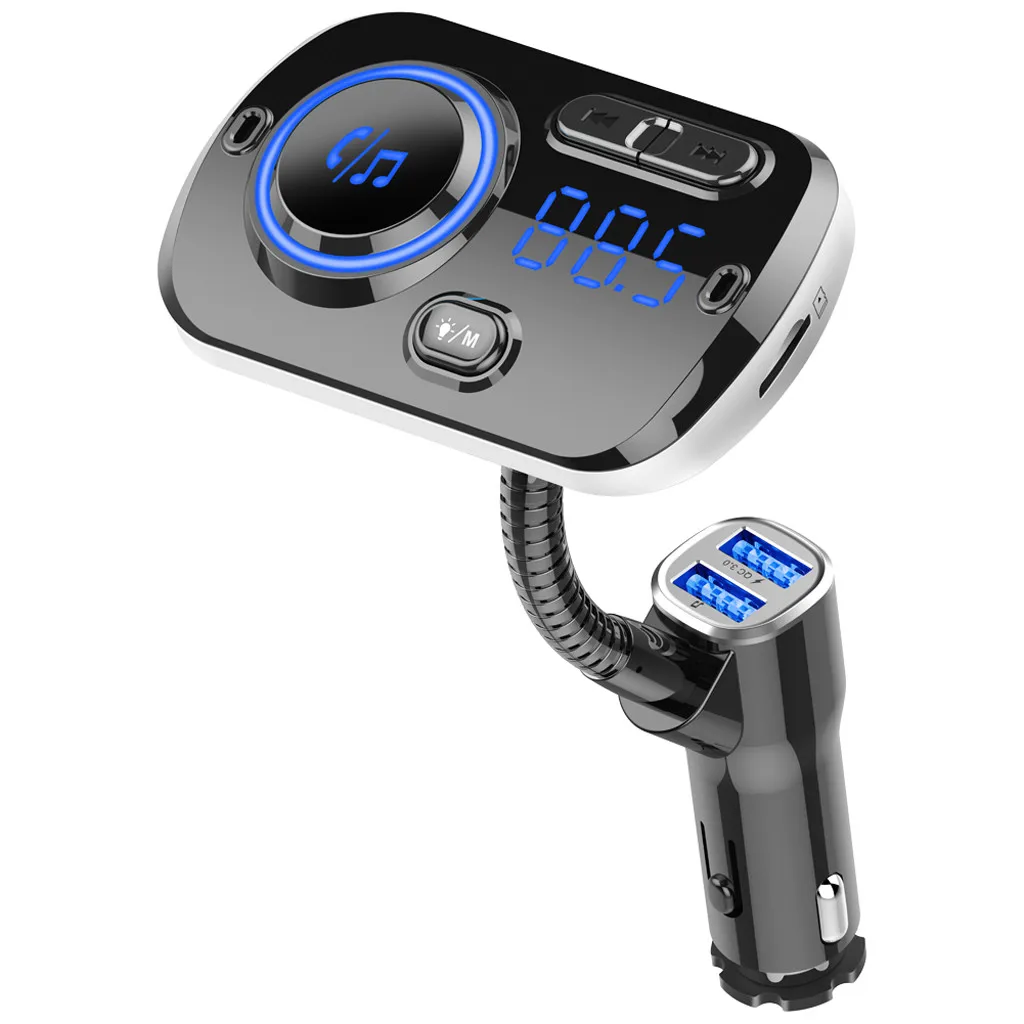 Bluetooth Car Charger Wireless Car Kit MP3 Player LED Displayer Hands Free Calling FM Support 2 Mobile Phones Connection CB